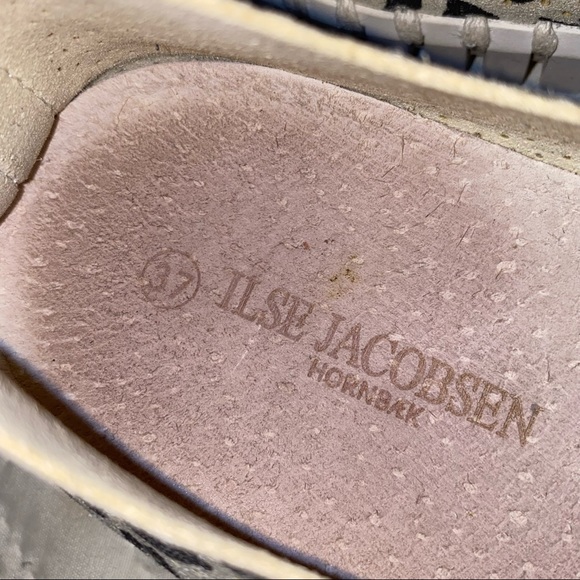 Ilse Jacobsen Tulip Perforated Latte Leopard Print Slip-On Shoes 37 6.5-7 - Picture 10 of 13